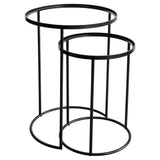 Set of 2 Black Tray Tables