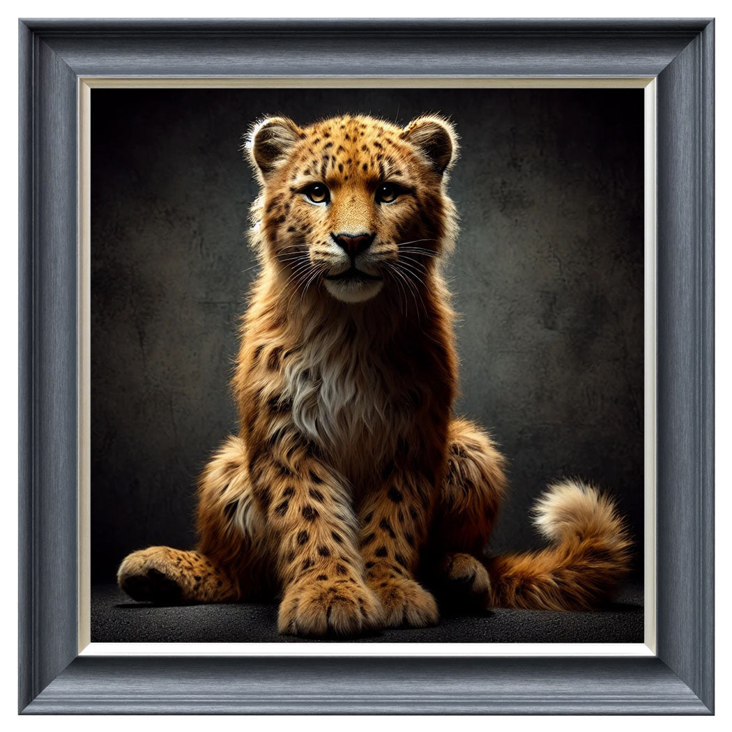 Velvet Print Framed Artwork - Feline Collection