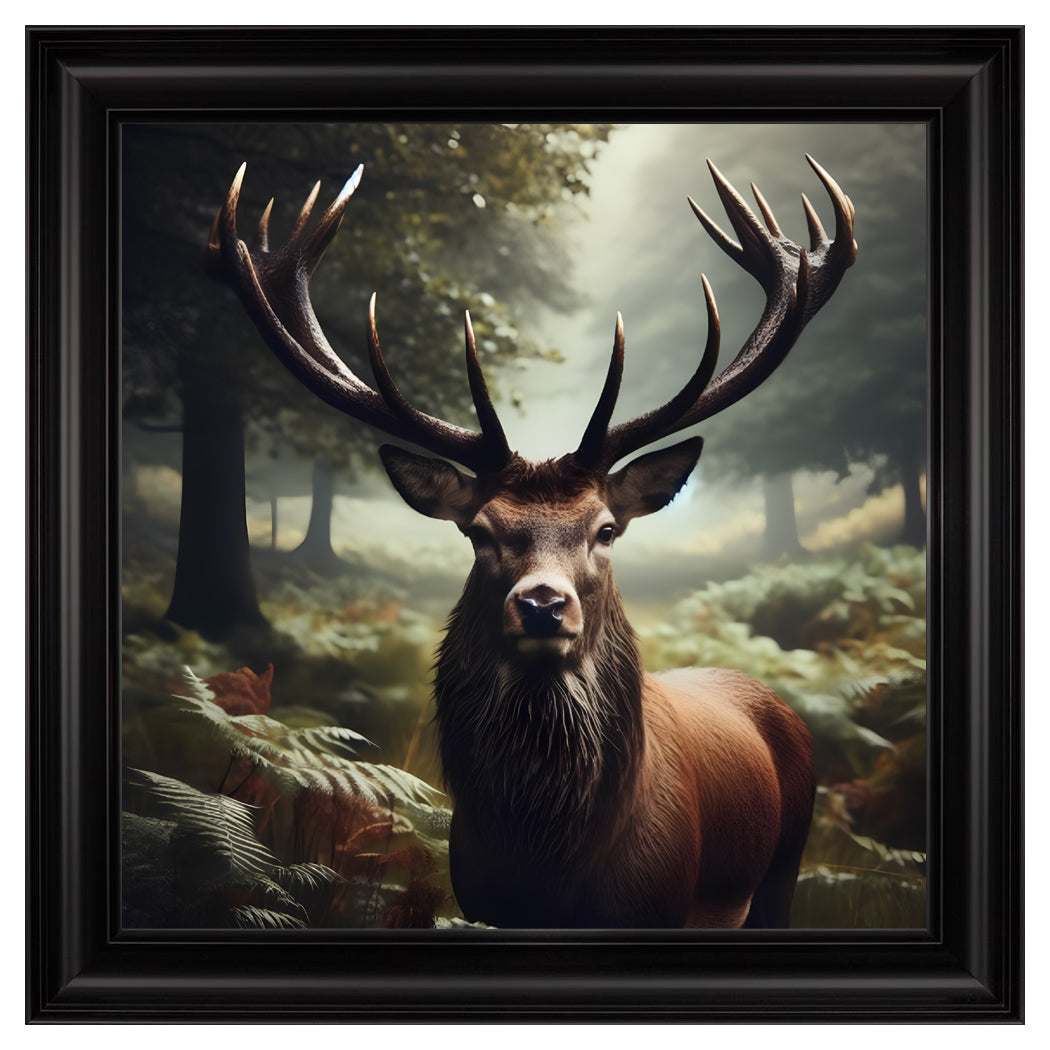 Velvet Print Framed Artwork - Stag Collection