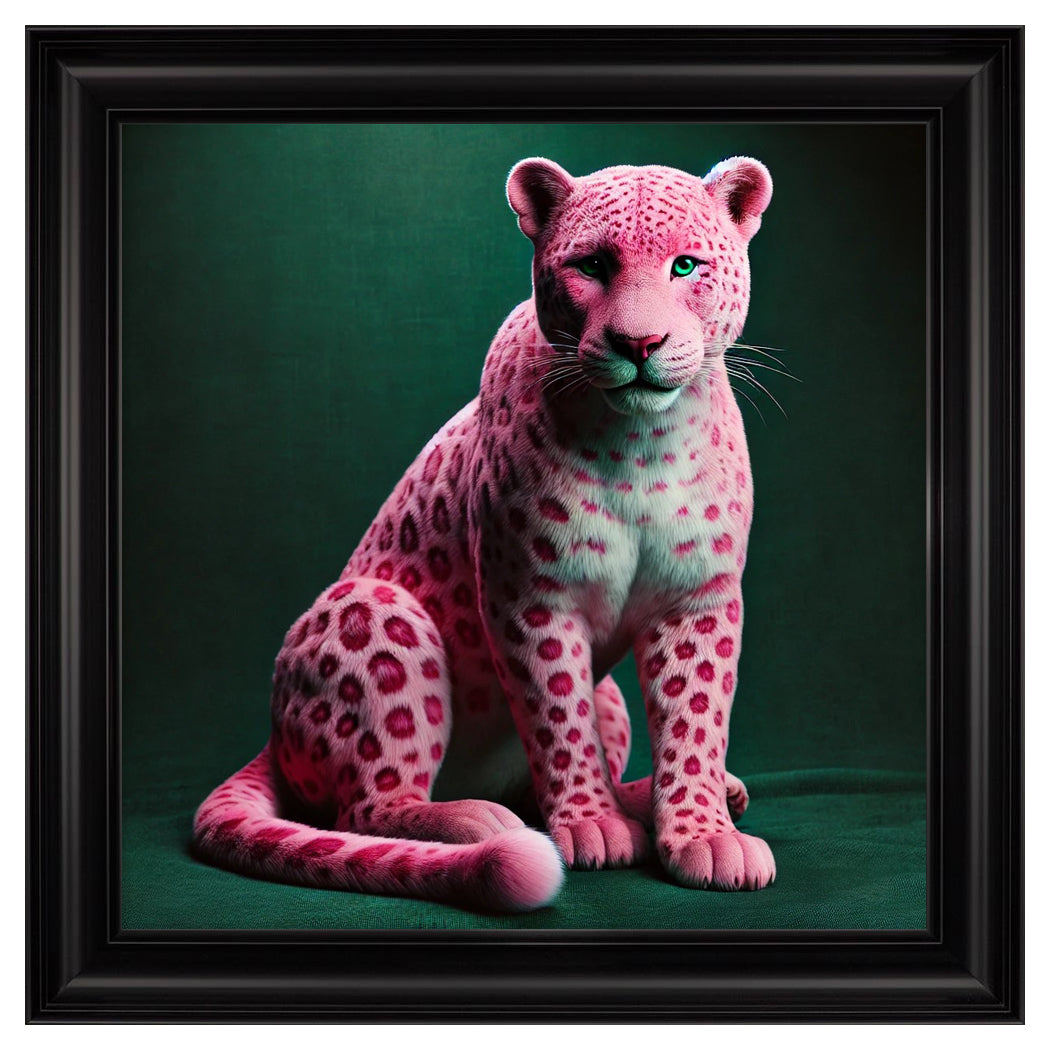 Velvet Print Framed Artwork - Feline Collection