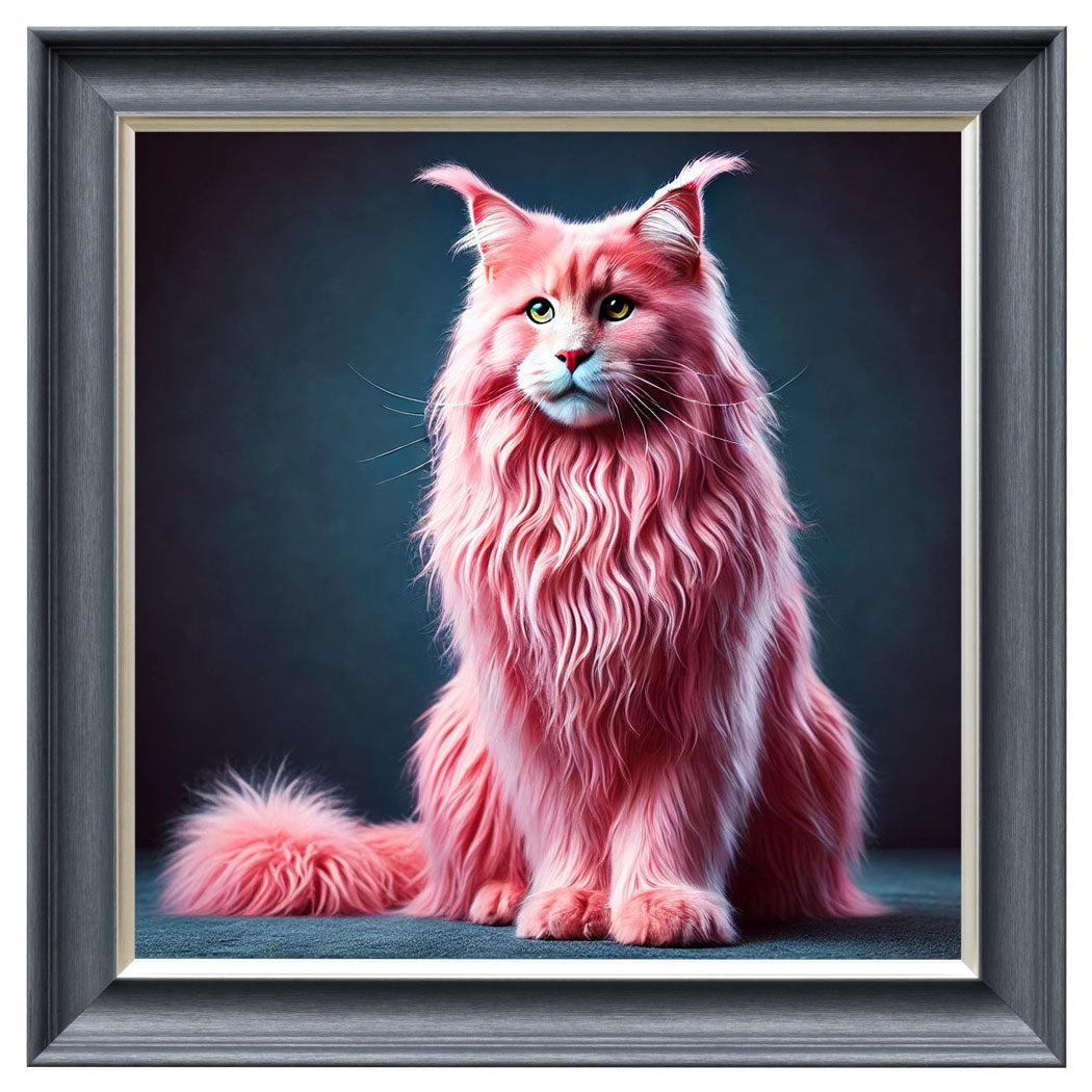 Velvet Print Framed Artwork - Feline Collection