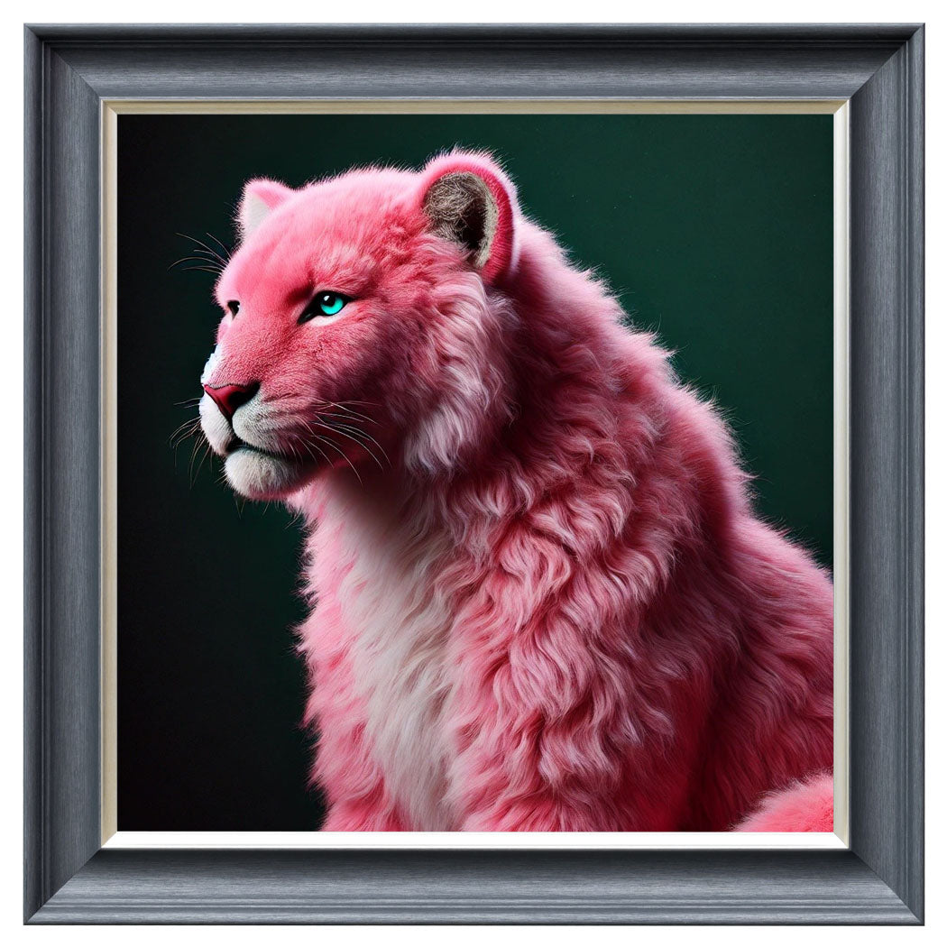 Velvet Print Framed Artwork - Feline Collection