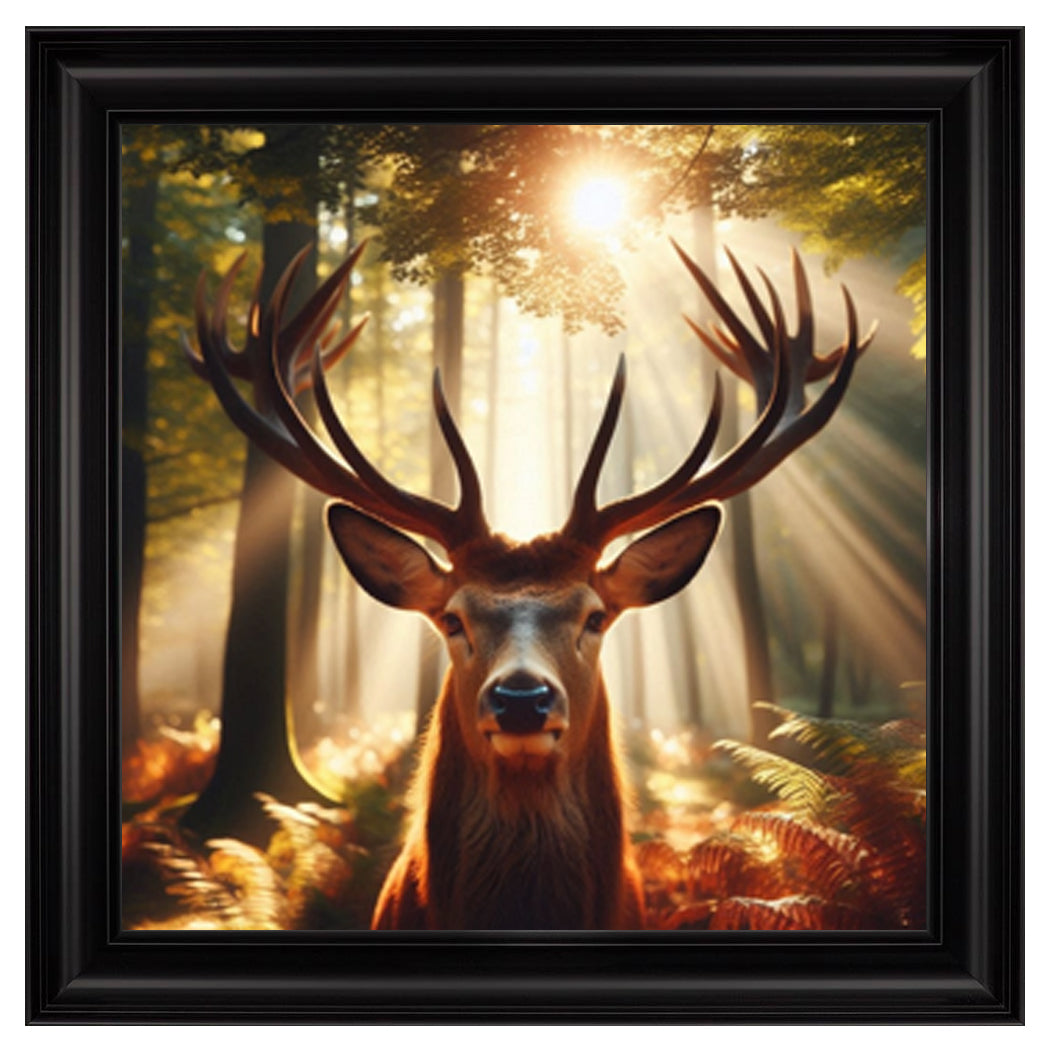 Velvet Print Framed Artwork - Stag Collection