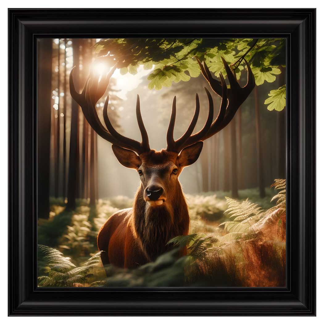 Velvet Print Framed Artwork - Stag Collection