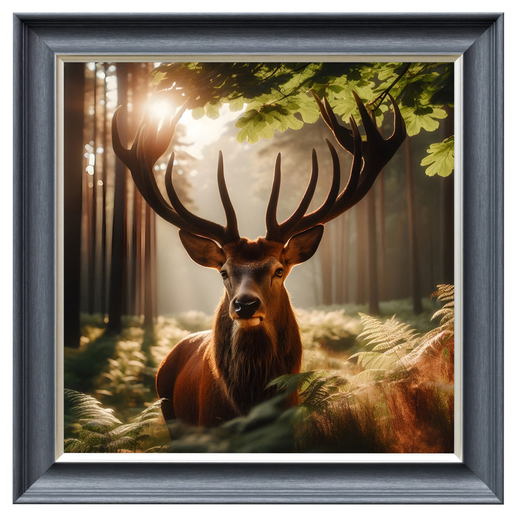 Velvet Print Framed Artwork - Stag Collection