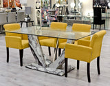 Jericho Rectangular Glass Dining Table