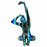 Black and Blue Yoga Lady Sculpture - Back