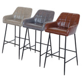 Oxford Faux Leather Bar Stool