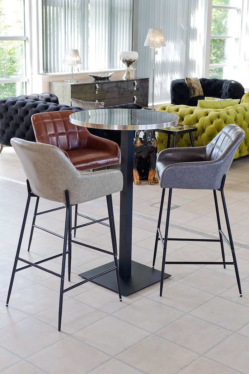Oxford Faux Leather Bar Stool