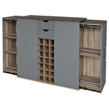 Alabama Grey Breakfast Bar - Back Extended