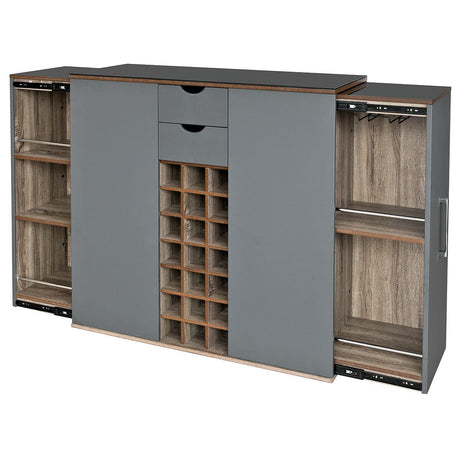 Alabama Grey Breakfast Bar - Back Extended