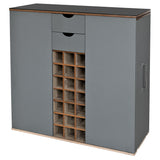 Alabama Grey Breakfast Bar - Back Closed