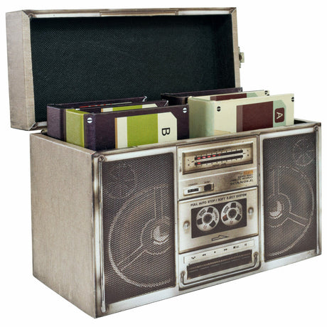 Ghettoblaster Grey Storage Box Set Open