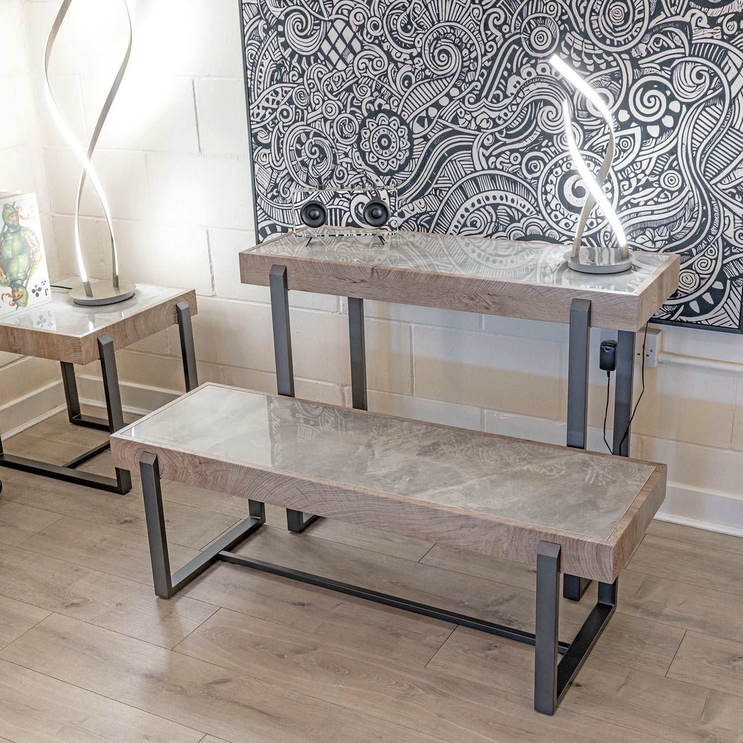 Novara Light Console Table