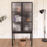 Black 2 Door Display Cabinet On Display