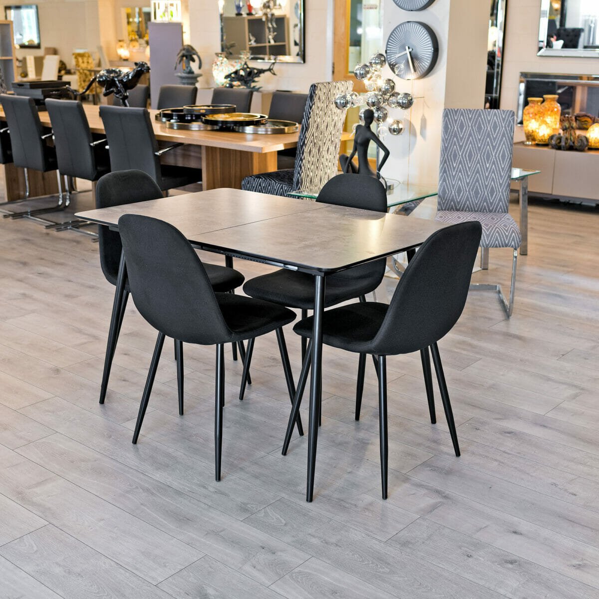 Carleton Extending Grey Dining Table - Closed