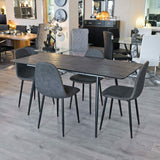 Carleton Extending Black Dining Table Extended
