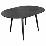Thornton extending black dining table - extended