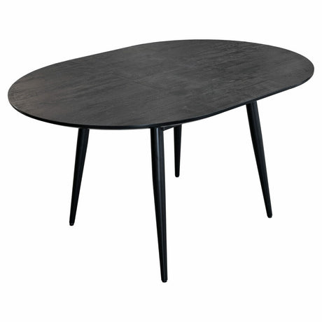 Thornton extending black dining table - extended