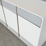Barnes White and Grey Sideboard - Drawer Closed