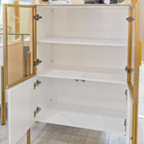 Carrington White and Gold Cabinet