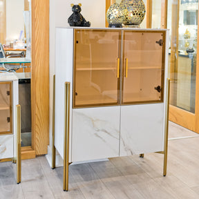 Carrington White and Gold Cabinet – Cabinet by Febland
