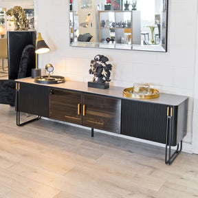 Genero Black and Gold Entertainment Unit – TV Unit by Febland
