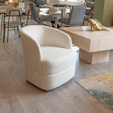 Solenne Ivory Linen Tub Chair