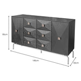 Hudson Black Wooden Sideboard