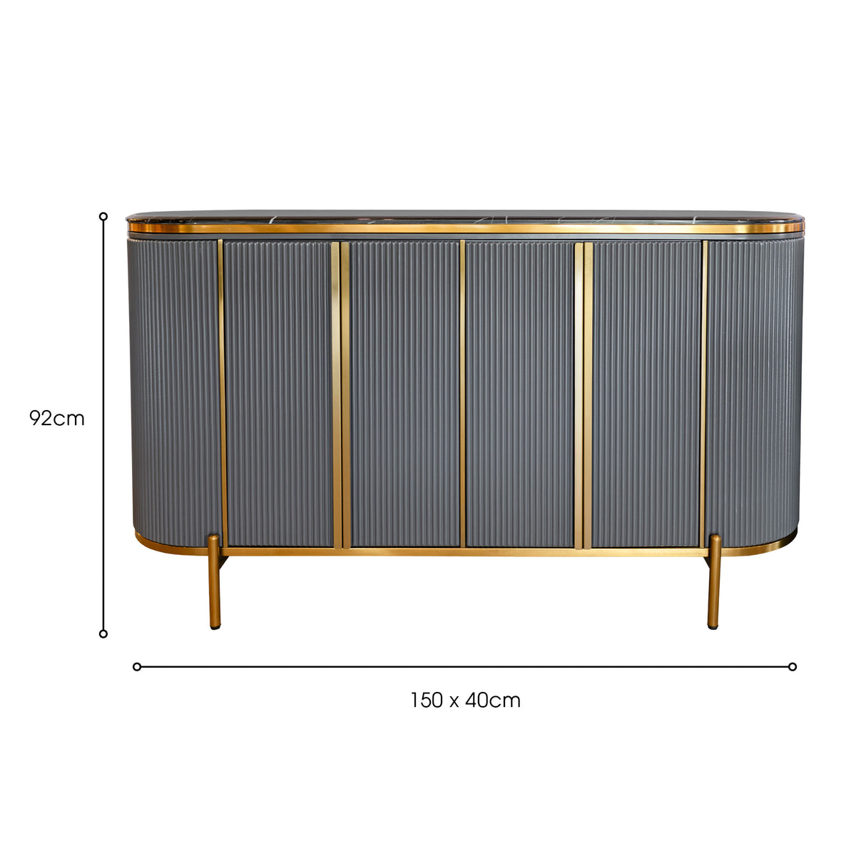 Monaco Ribbed Sideboard