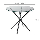 Criss Cross Black Dining Table