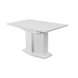 Extending White Gloss Dining Table