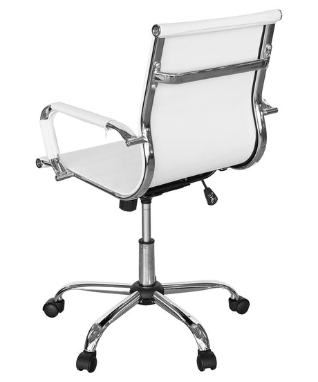 Eames Style Office Chair in White - Back View