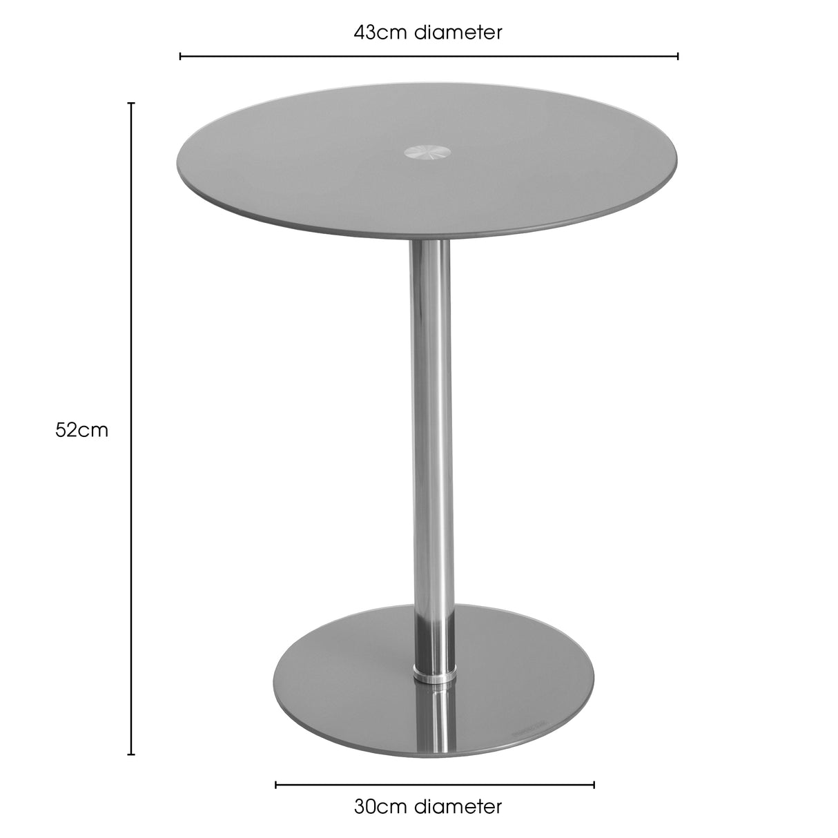 Podium Round Glass Side Table