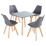 Rossall Grey Dining Table Set with Four Chairs