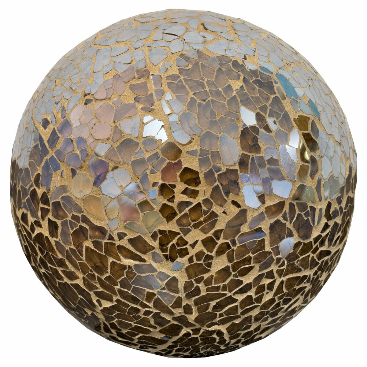 Mosaic Glass Ball - Brown