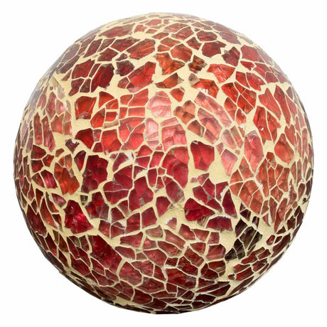 Mosaic Glass Ball - Orange