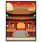 Golden Temple Serenity - Framed Wall Art (113cm x 85cm)