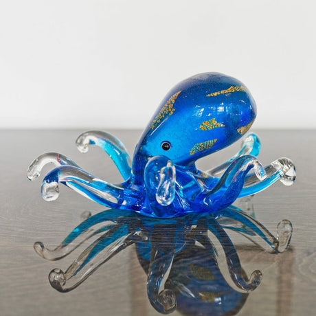 Venetian Glass Royal Blue Octopus - Close Upp