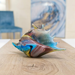 Venetian Glass Blue Seashell – Glass Ornament by Febland
