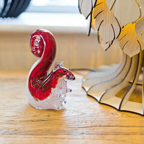 Glass Red Squirrel – Glass Ornament by Febland