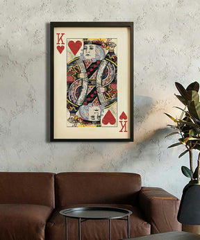 King of Hearts Playing Card Collage Wall Art – Wall Art by Febland
