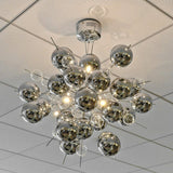 Chrome Ball Molecular Sputnik Chandelier