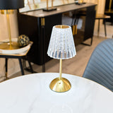 Gold USB Rechargeable Ribbed Touch Light