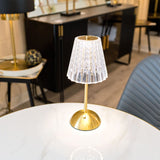 Gold USB Rechargeable Ribbed Touch Light