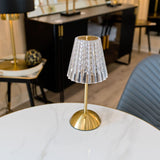 Gold USB Rechargeable Ribbed Touch Light