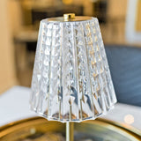 Gold USB Rechargeable Ribbed Touch Light