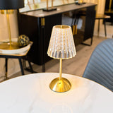 Gold USB Rechargeable Ribbed Touch Light