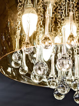 Smoked Shade Chandelier - Close up - Switched on