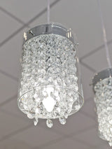 Three Light Glass Shade Pendant Light - Underneath